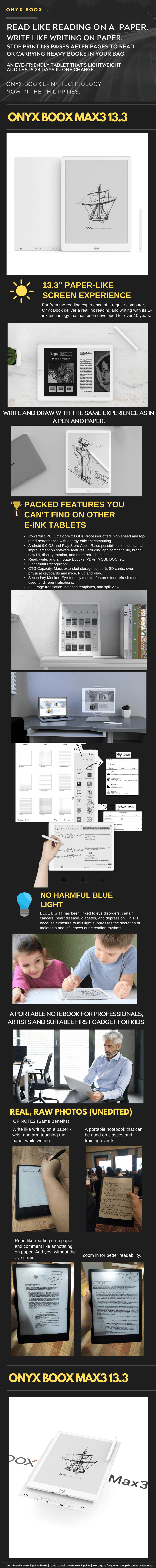 Onyx Boox Max3 Infographic